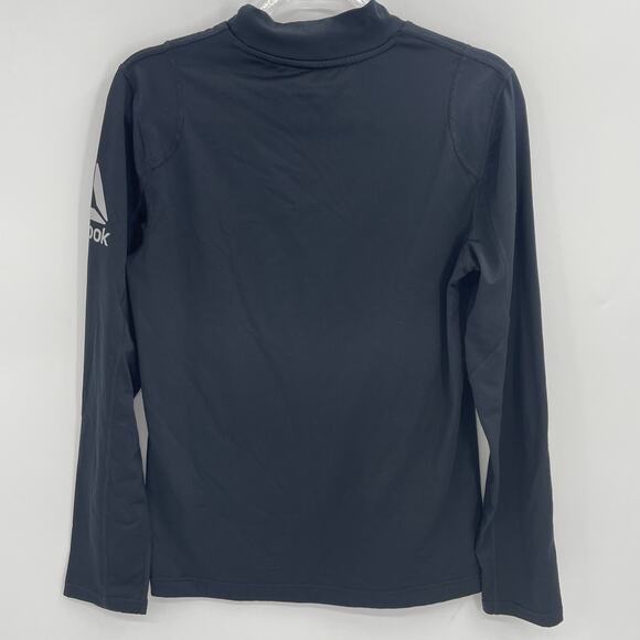 REEBOK Womens Mock Neck Athletic Shirt Size M Long Sleeve Cold Weather Top - Picture 2 of 7